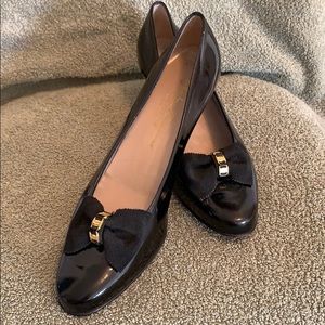 New Blk Ferragamo Patent Heels size 11B